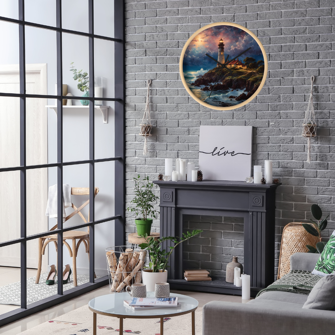 Lighthouse Wall Clock, Beautiful Home Decor